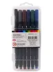 marcadores fibras fineliner punta 0 4mm soft grip signature mont marte x12 colores brillantes 1