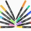 set 12 marcadores tinta al alcohol punta doble fina gruesa premium mont marte 12 colores vibrantes 4
