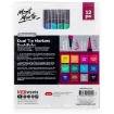 set 12 marcadores punta doble 0 6mm pta pincel premium mont marte lettering x12 colores vibrantes 1