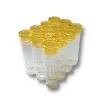 frasquito vidrio boca ancha rb12572 2x8cms por unidad tapa acrilico color amarillo 1