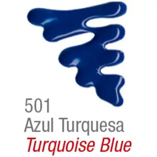 pintura dimensional relieve relevo 3d acrilex brillante 35 ml color azul turqueza 503 0