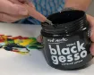 gesso acrilico base para telas lienzos premium mont marte color negro pote 500ml 2