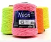 hilo algodon barbante premium colores neon fial no 6 tex908 ovillo x500grs color rosado fluor 1