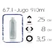 botella vidrio jugo 910ml 8x25cms sin tapa metalica 1