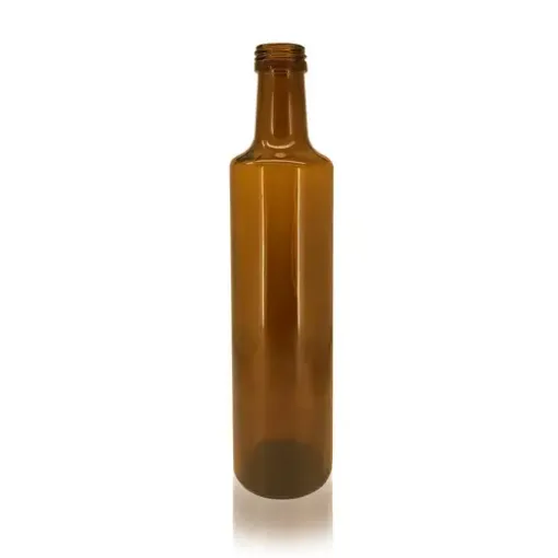botella vidrio flint ambar 500ml 6x27 5cms tapa aluminio 0