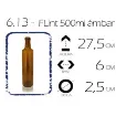 botella vidrio flint ambar 500ml 6x27 5cms tapa aluminio 1