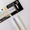 set 2 marcadores tinta acrilica doble punta ancha fina signature mont marte x2 color blanco 1