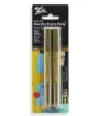 set 2 marcadores tinta acrilica doble punta ancha fina signature mont marte x2 color oro 0