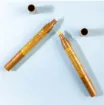 set 2 marcadores tinta acrilica doble punta ancha fina signature mont marte x2 color oro 2