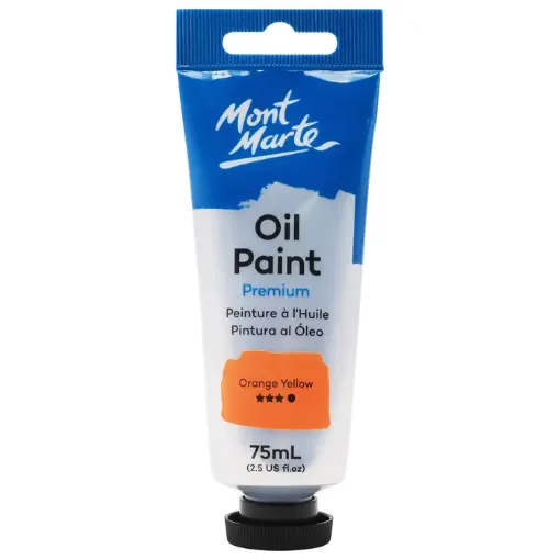 oleo profesional premium mont marte pomo 75ml color amarillo anaranjado 0