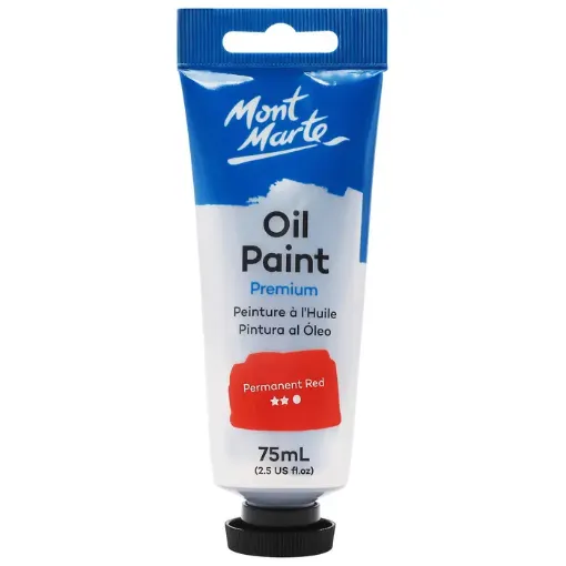 oleo profesional premium mont marte pomo 75ml color rojo permanente 0