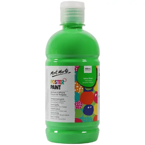 tempera poster paint secado rapido terminacion mate mont marte x500ml color verde claro amarillento 0