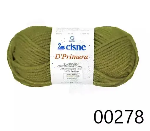lana tejer acrilica cisne dprimera tex468 40grs color 00278 verde oliva 0