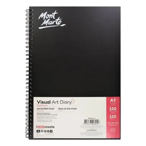 cuaderno bocetos sketch signature visual art diary mont marte papel 110grs medida a3 x120 paginas 0