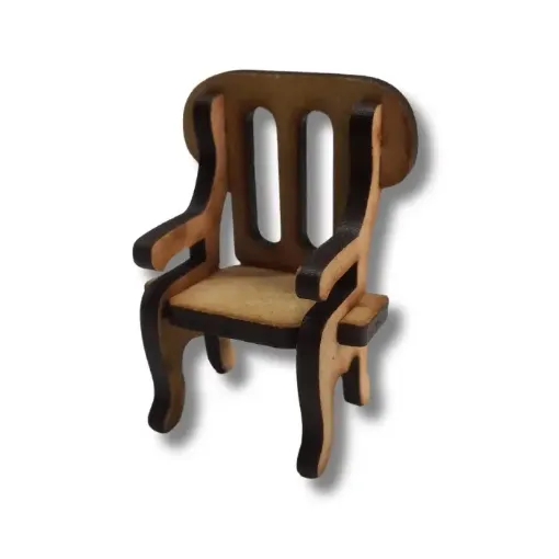 mueble mdf casita para familia mini modelo silla comedor onda 3 5x3x5cms 0