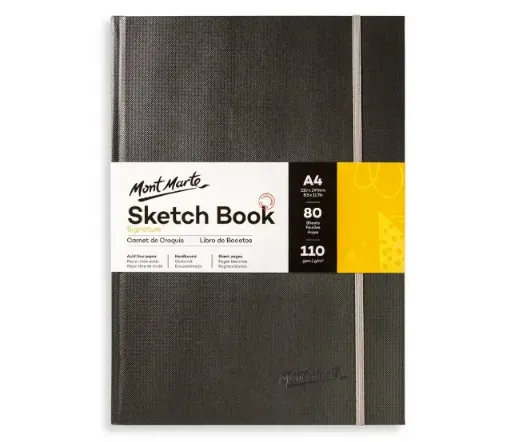 cuaderno bocetos tapa dura sketch signature mont marte papel 110grs medida a4 x160 paginas 0