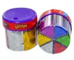 brillantina glitter dl practico pote 50grs 6 colores metalizados 0
