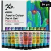 set 24 acrilicos colores pastel 36ml signature mont marte acrilica semimate alta pigmentacion 0