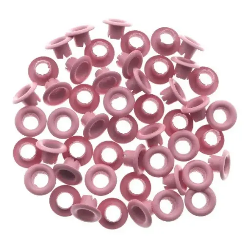 ojalillos metalicos remaches presion 4 5mms ibi craft set 50 unidades color rosa pastel 0