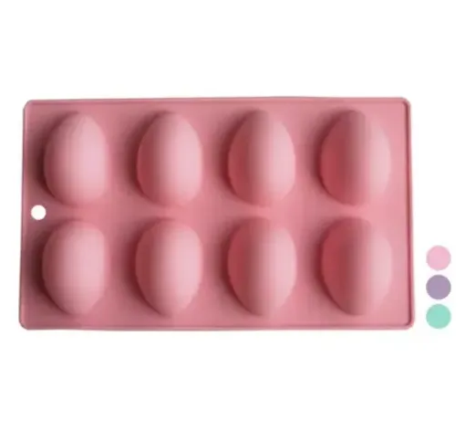 molde silicona para jabones velas reposteria 28x16x3cms modelo huevos x8 0