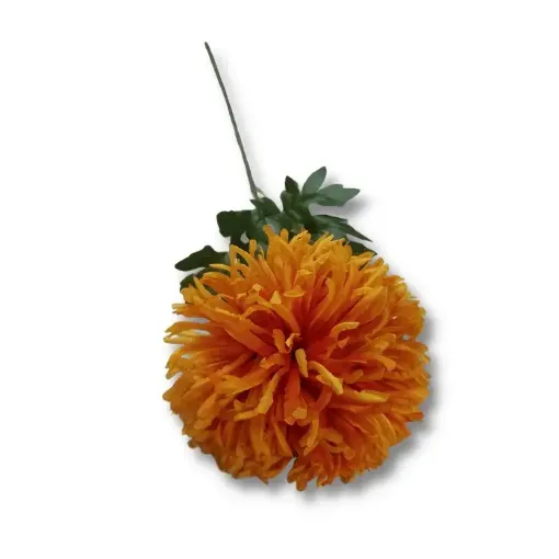 vara flores artificiales crisantemo arana 18cms vara 66cms color naranja 0