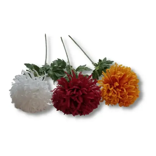 vara flores artificiales crisantemo arana 18cms vara 66cms varios colores 0