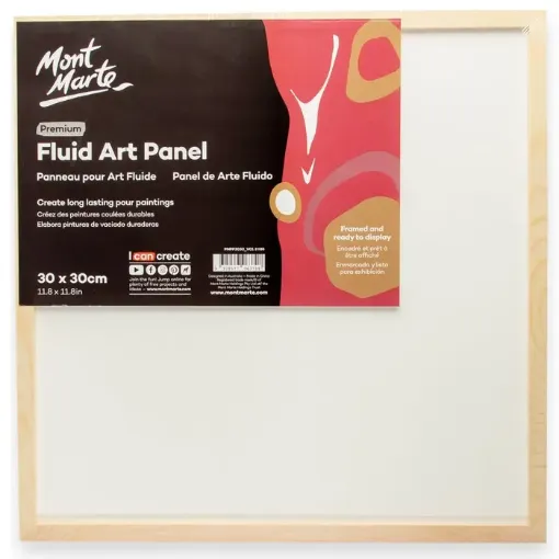 panel marco madera para arte fluido premium mont marte medida 30x30cms 0