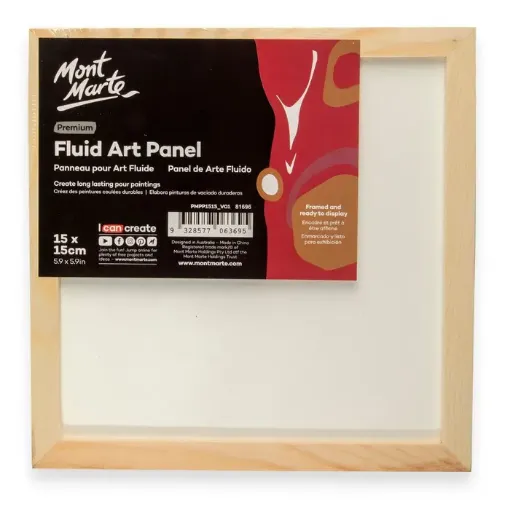 panel marco madera para arte fluido premium mont marte medida 15x15cms 0