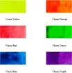 set 6 tintas acrilicas fluorescentes premium 20ml mont marte colores fluo aerografia 3