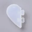 molde silicona para resina epoxi modelo colgante corazon doble 46x34x5 5mms 6