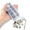 set herramientas para perforado colocar broches presion remaches metalicos caja 13x7cms 4