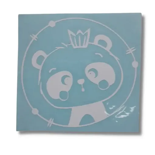 vinilo decorativo autoadhesivo la casa del artesano mini modelo 21 panda 10cms color blanco 0