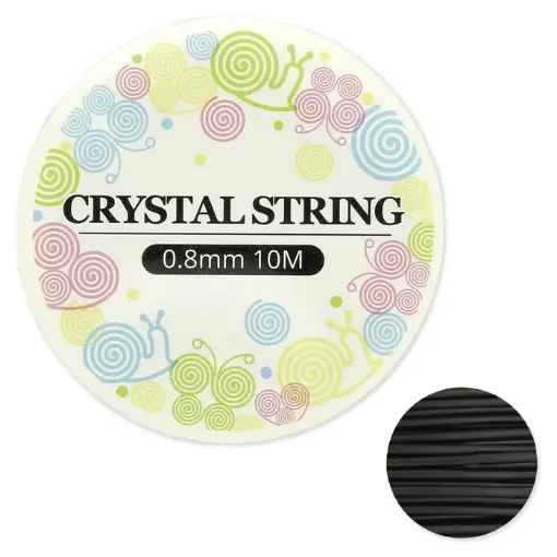 tanza elastica elastizada transparente crystal string 0 8mms espesor rollo 10mts 0