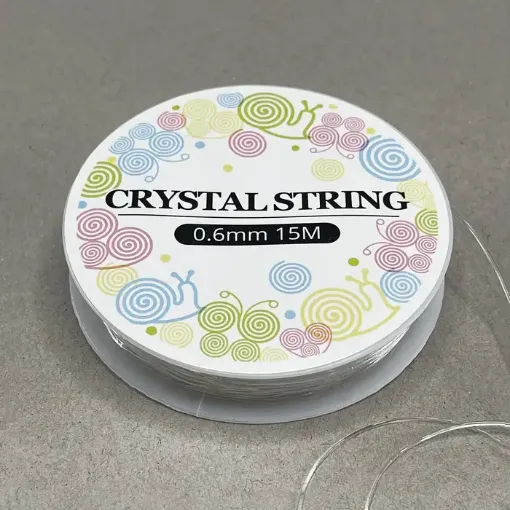 tanza elastica elastizada transparente crystal string 0 6mms espesor rollo 15mts 0