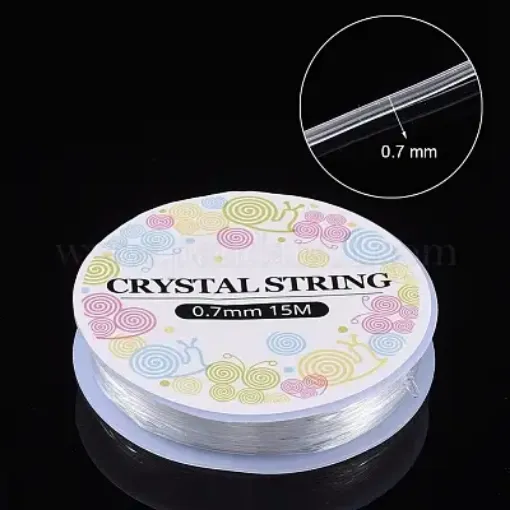 tanza elastica elastizada transparente crystal string 0 7mms espesor rollo 15mts 0