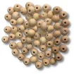 cuentas madera natural redondas agujero 8mms x3000 unidades aprox 0