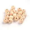 cuentas madera natural redondas agujero 8mms x3000 unidades aprox 3