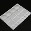 gode paleta mezcladora plastico para pinturas 20 cavidades rectangular 33x25cms color blanco 3
