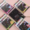 block 10 cartulinas para esgrafiado 14x10cms metalizadas scratch art book punzon madera 010a 1