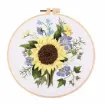 kit bordado iniciacion circular 20cms hilos patron motivo floral 4