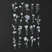 apliques pegatinas adhesivas impermeables pet deco sticker motivo flores 6 10cms set x40 violetas 3