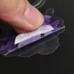 apliques pegatinas adhesivas impermeables pet deco sticker motivo flores 6 10cms set x40 violetas 4