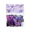apliques pegatinas adhesivas impermeables pet deco sticker motivo flores 6 10cms set x40 violetas 9