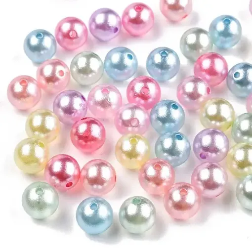 perlas imitacion acrilico abs x50grs 95 unidades colores pastel 0