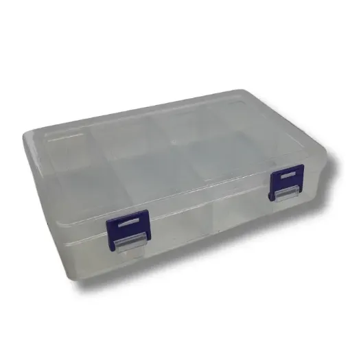 organizador contenedor plastico multifuncion caja alta 8 divisiones 19x12x4 5cms 0