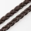 cordon trenzado simil cuero pu 5x1mms rollo 100 mts color marron oscuro 0