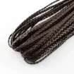 cordon trenzado simil cuero pu 5x1mms rollo 100 mts color marron oscuro 1