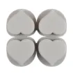 molde silicona para fabricar jabones artesanales 16x17cms x4 cavidades corazones 75x70x25mms liso 2