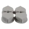 molde silicona para fabricar jabones artesanales 16x17cms x4 cavidades corazones 75x70x25mms liso 3