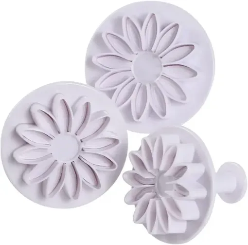 eyectores cortantes expulsador plastico para fondant masas modelo margaritas x3 0